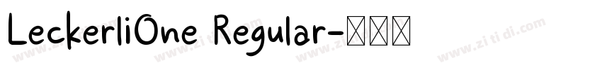 LeckerliOne Regular字体转换